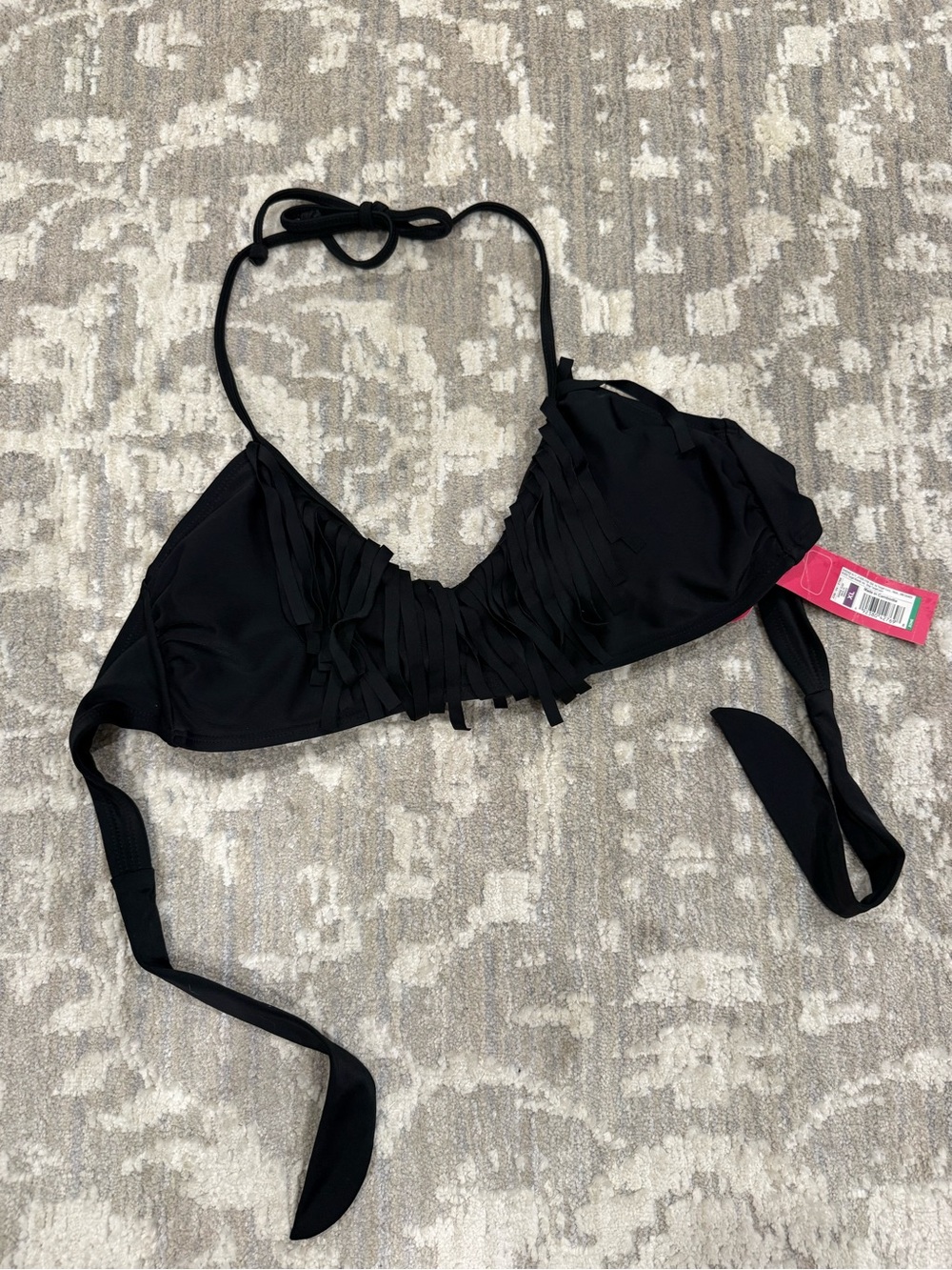 Black Target Fringe Bikini Top size XL new with tags